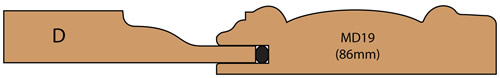 Allstyle Cabinet Doors : cutaway of Trento Cabinet Door
